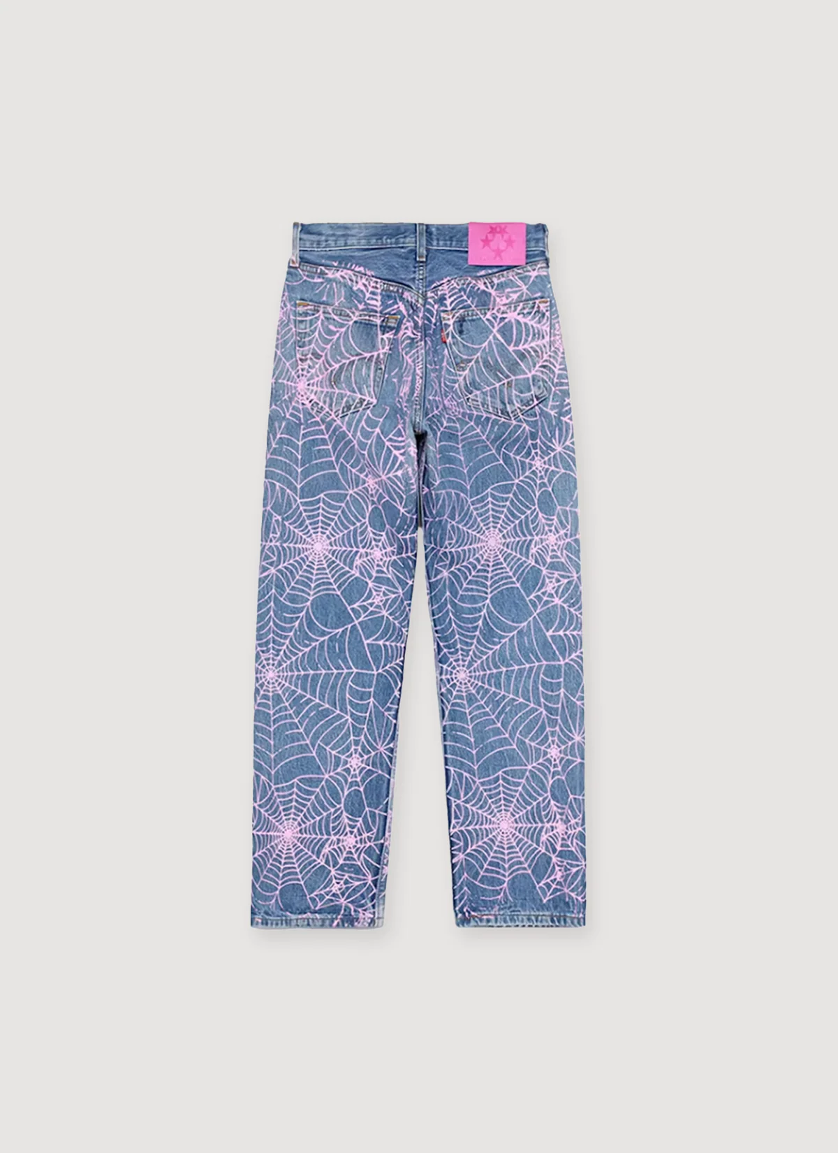 Sp5der Worldwide Vintage AOP 501 Denim Indigo Pink - Image 2
