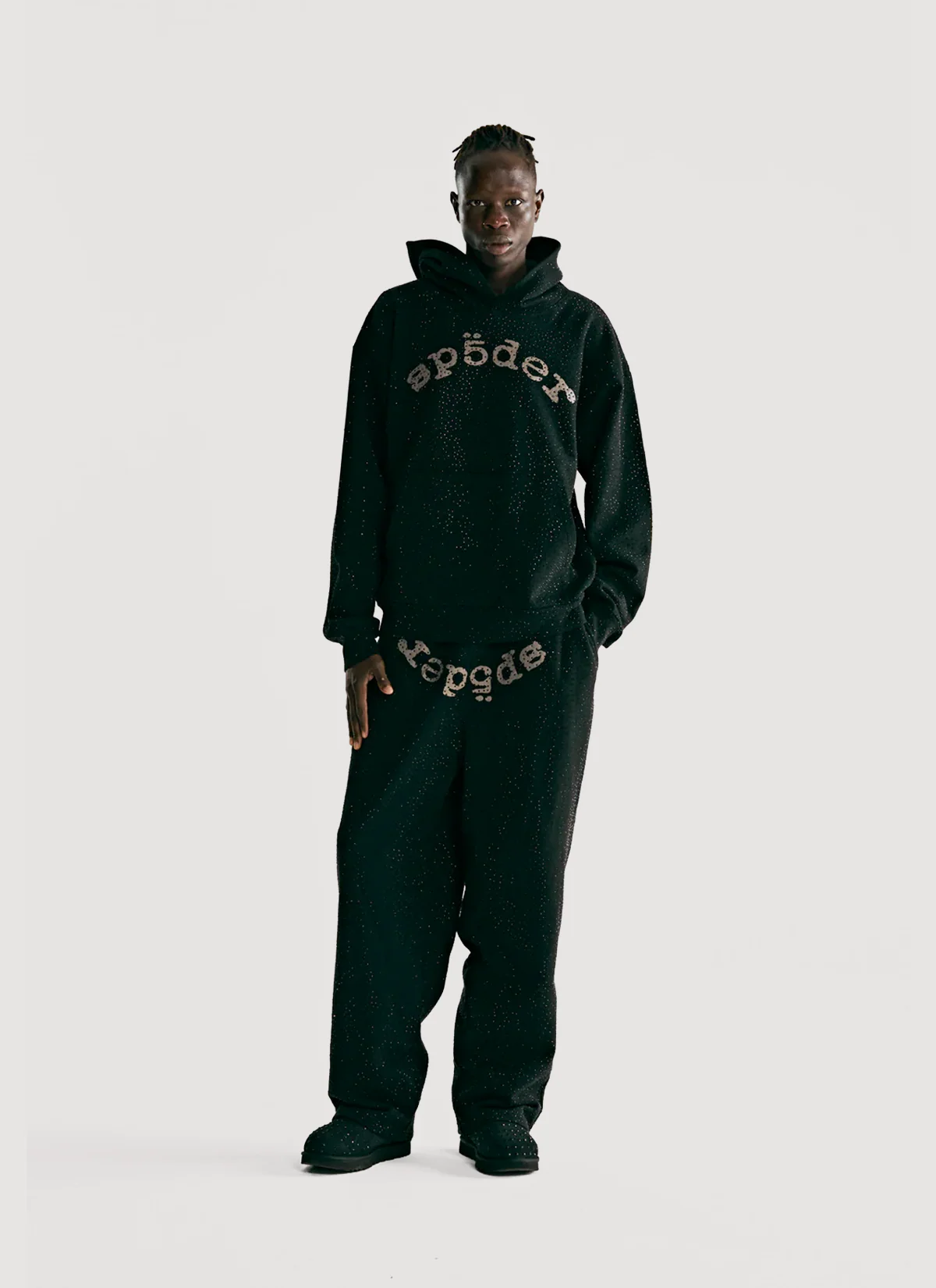 Sp5der Worldwide VVS Sweatpants Black - Image 4