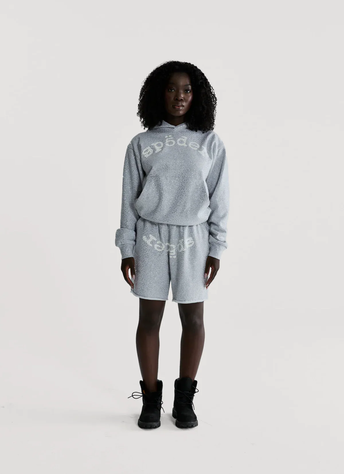 Sp5der Worldwide VVS Sweatshirt Heather Grey - Image 4