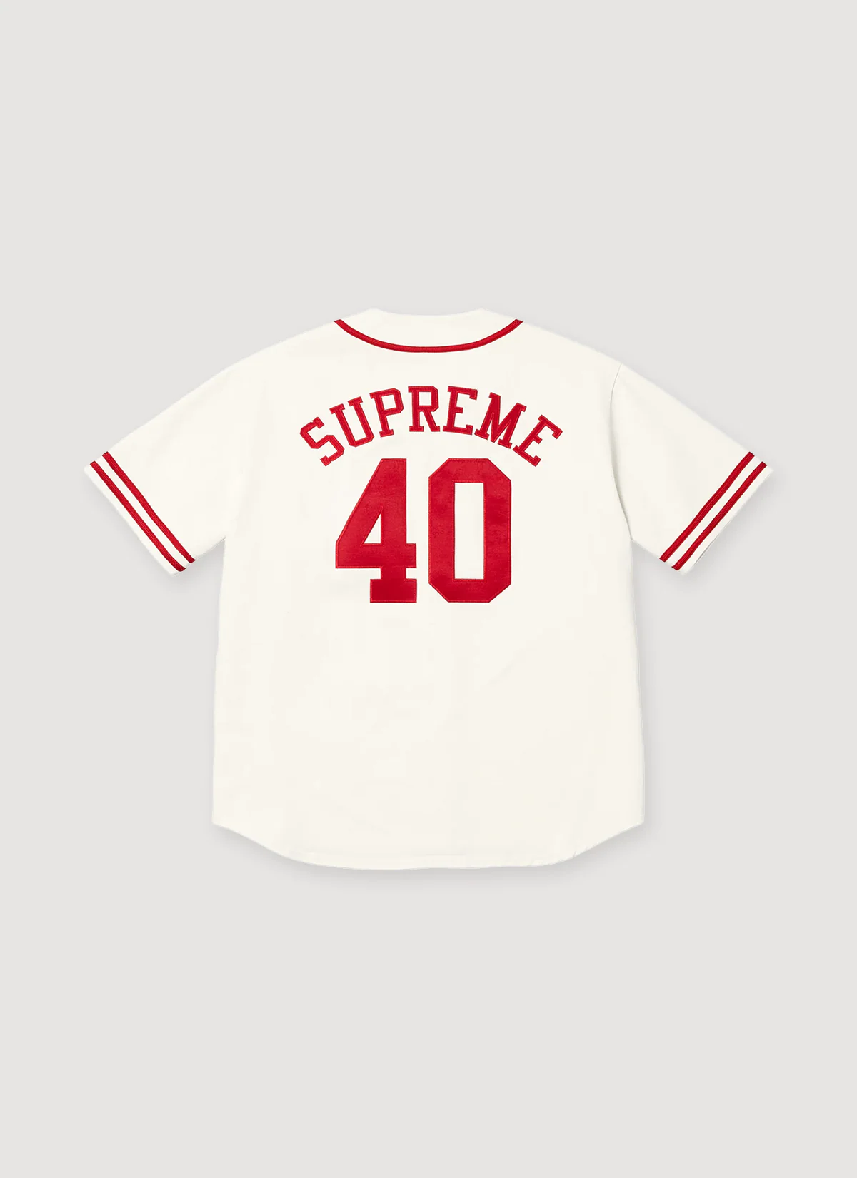 Supreme 40 Acres Twill Baseball Jersey Natural - Image 2