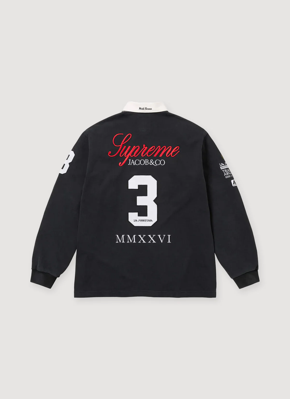 Supreme La Martina Jacob & Co Rugby Top Black - Image 2