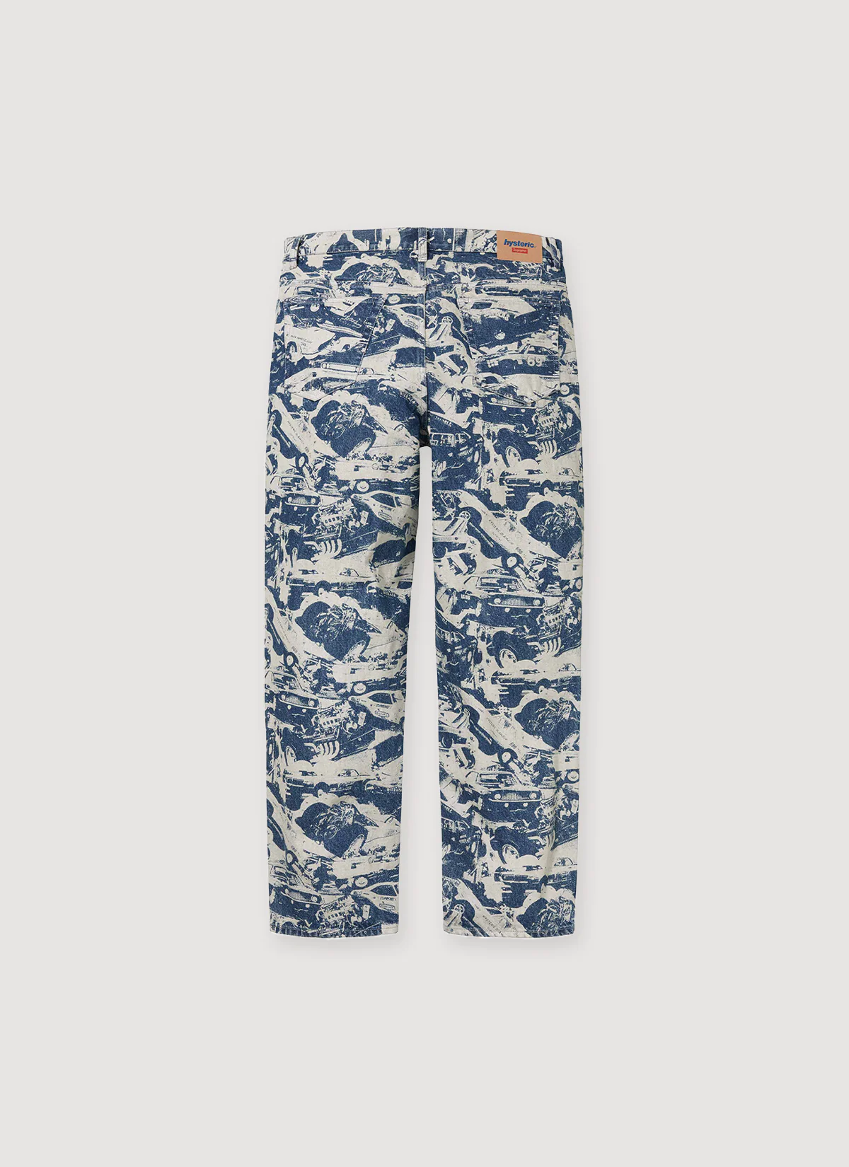 Supreme Hysteric Glamour Cars Baggy Jeans Washed Blue - Image 2