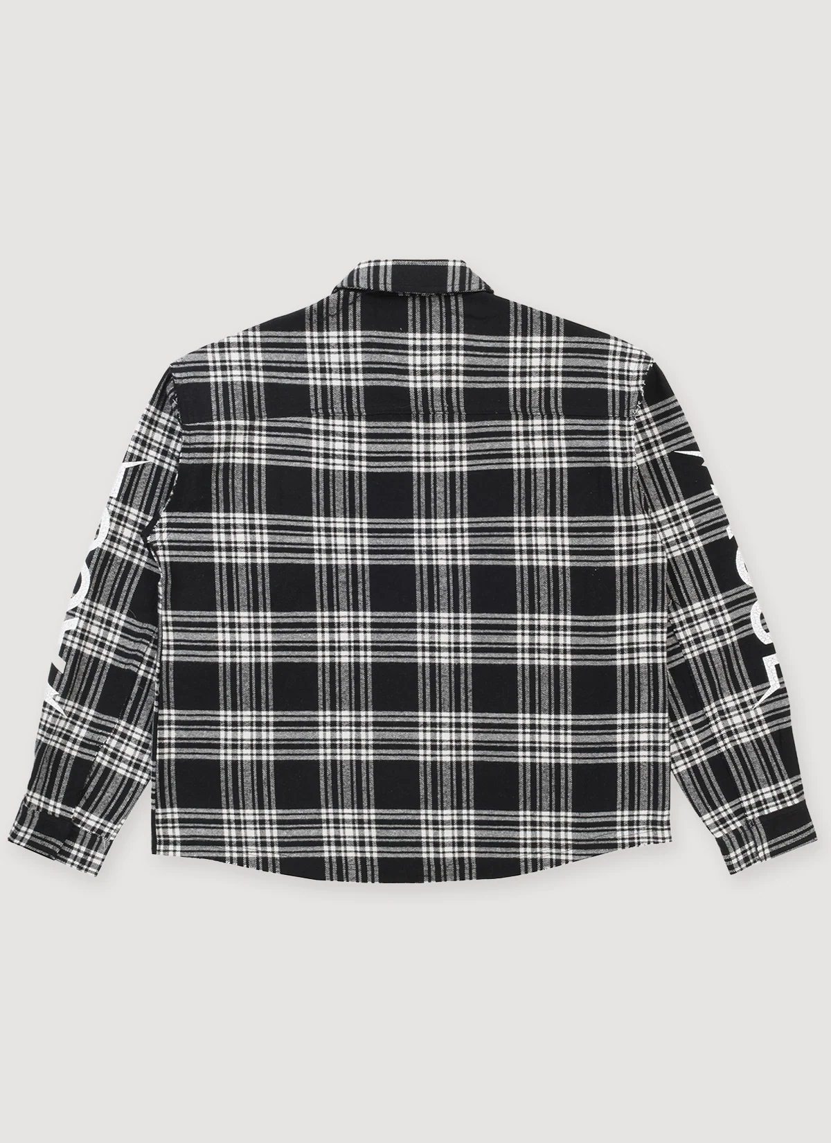 Vague Studios Logo Zip Flannel Black - Image 2