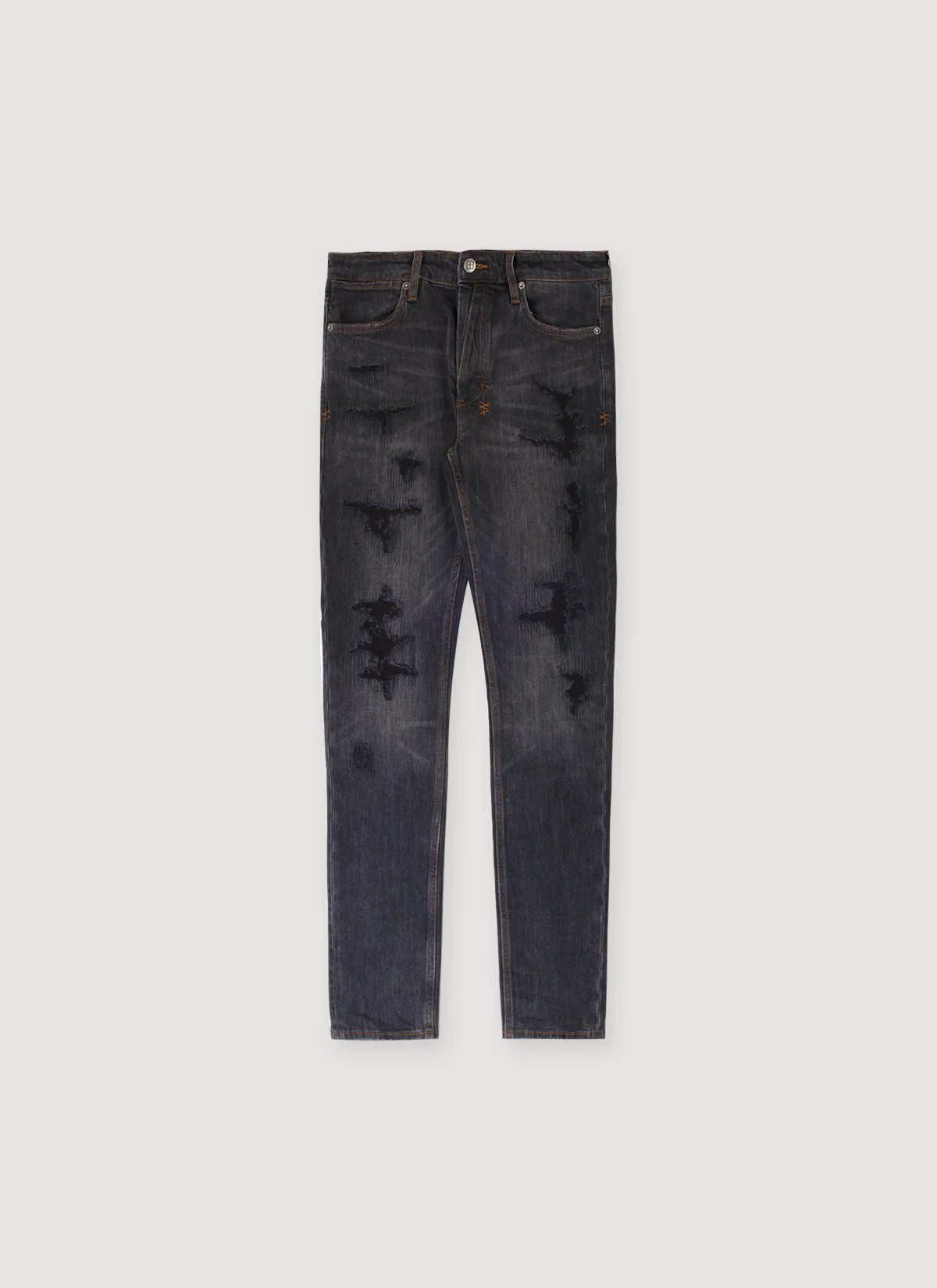 Ksubi Van Winkle Retorqued Repair Denim Charcoal
