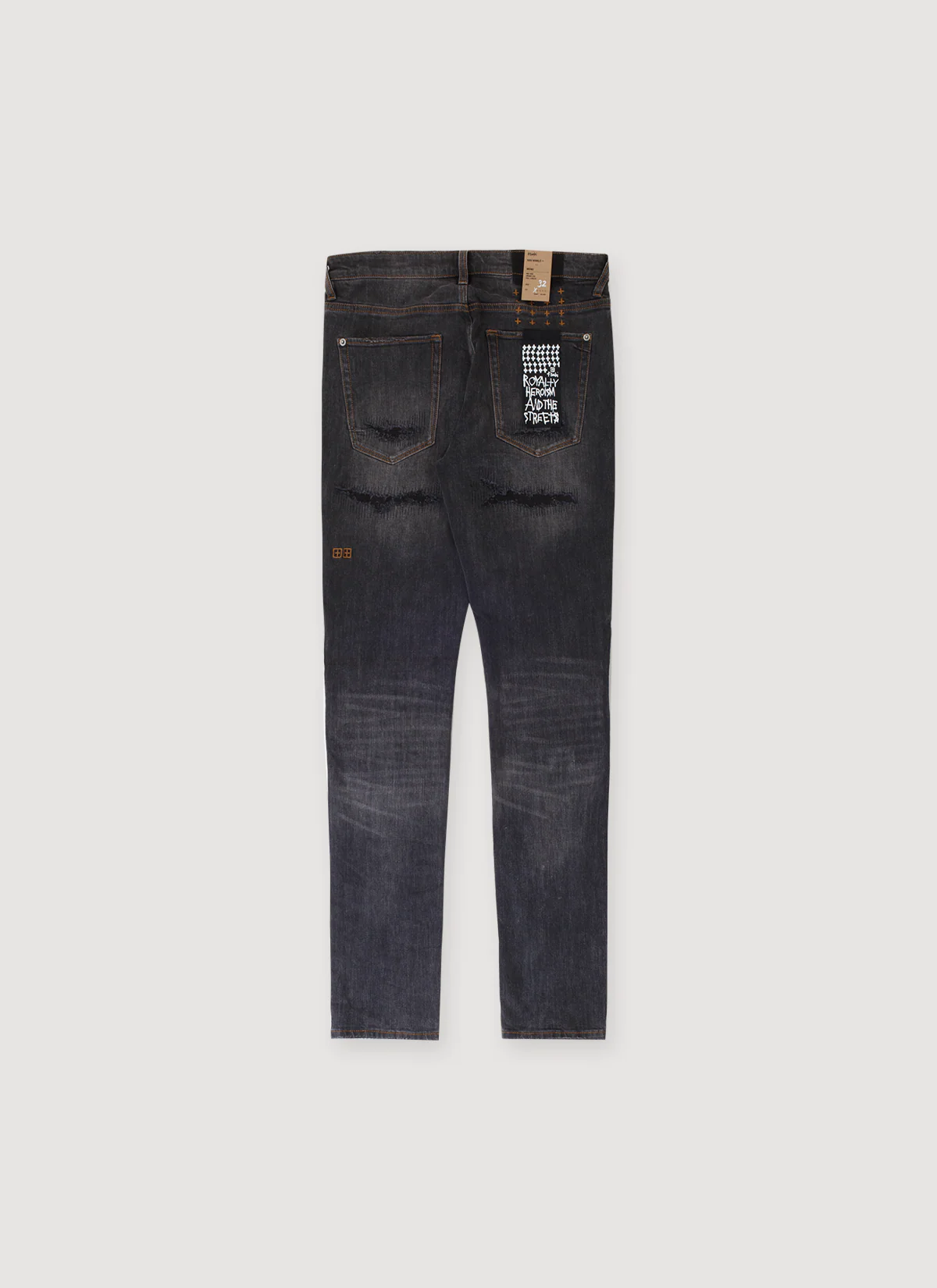 Ksubi Van Winkle Retorqued Repair Denim Charcoal - Image 2