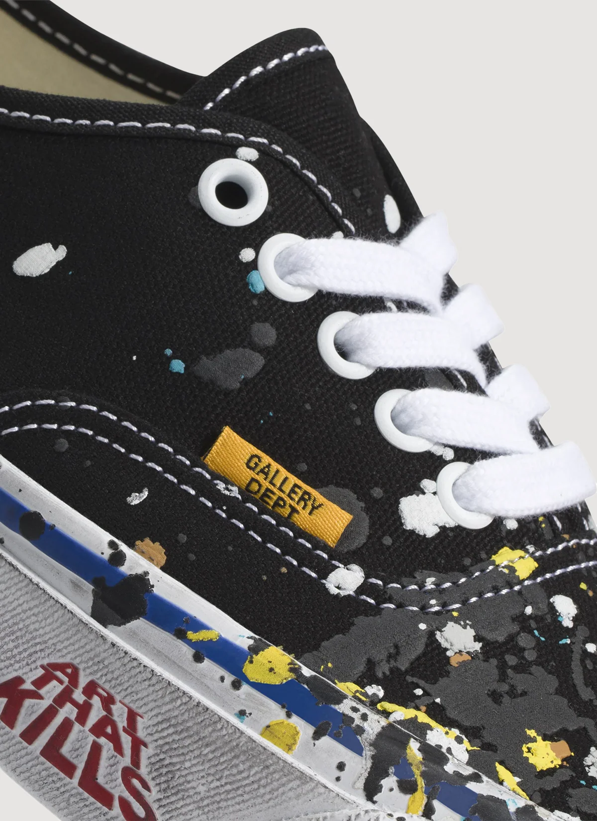 Gallery Dept. Vans OTW Authentic Reissue 44 Black Paint Splatter - Image 2