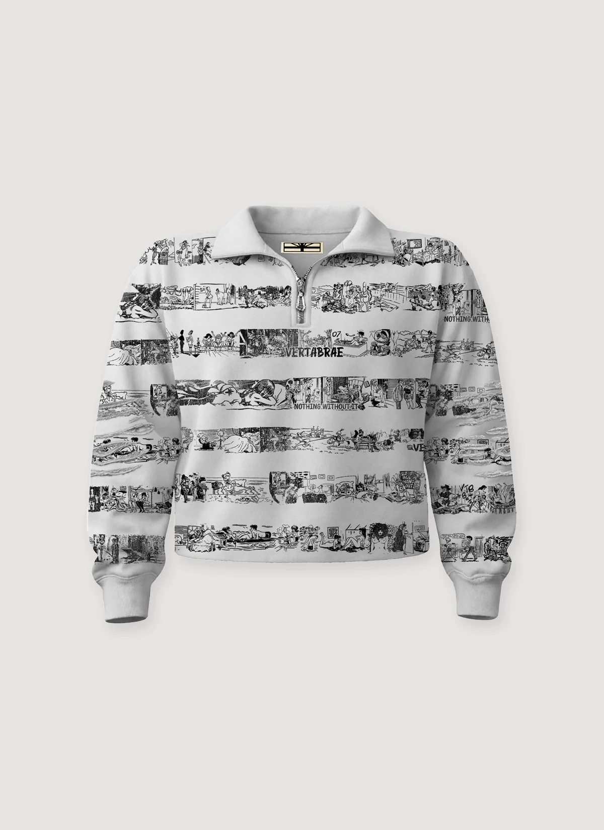 Vertabrae Vomic Quarter Zip Grey