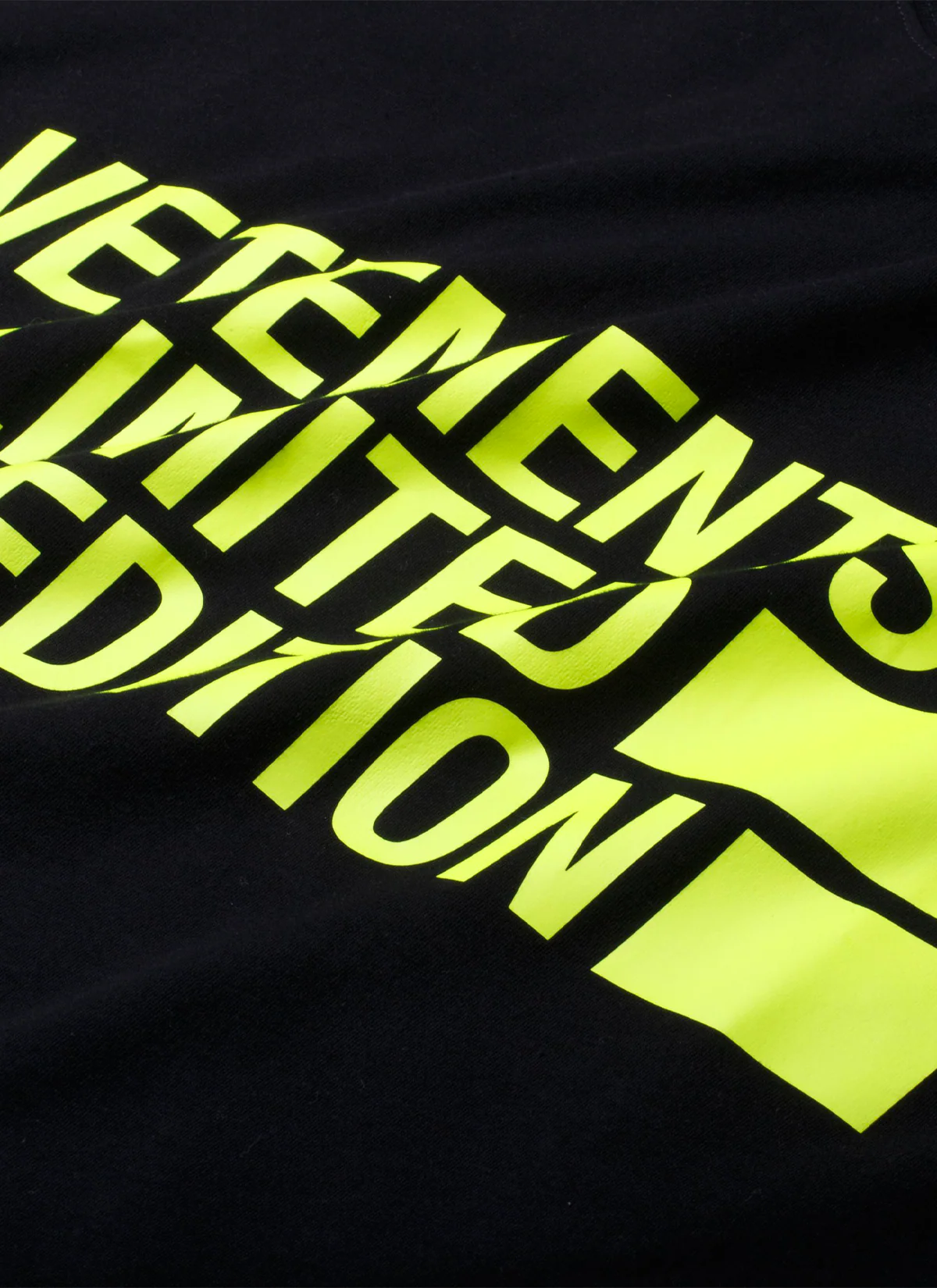 Vetements Big Logo Limited Edition Tee Black Yellow - Image 3