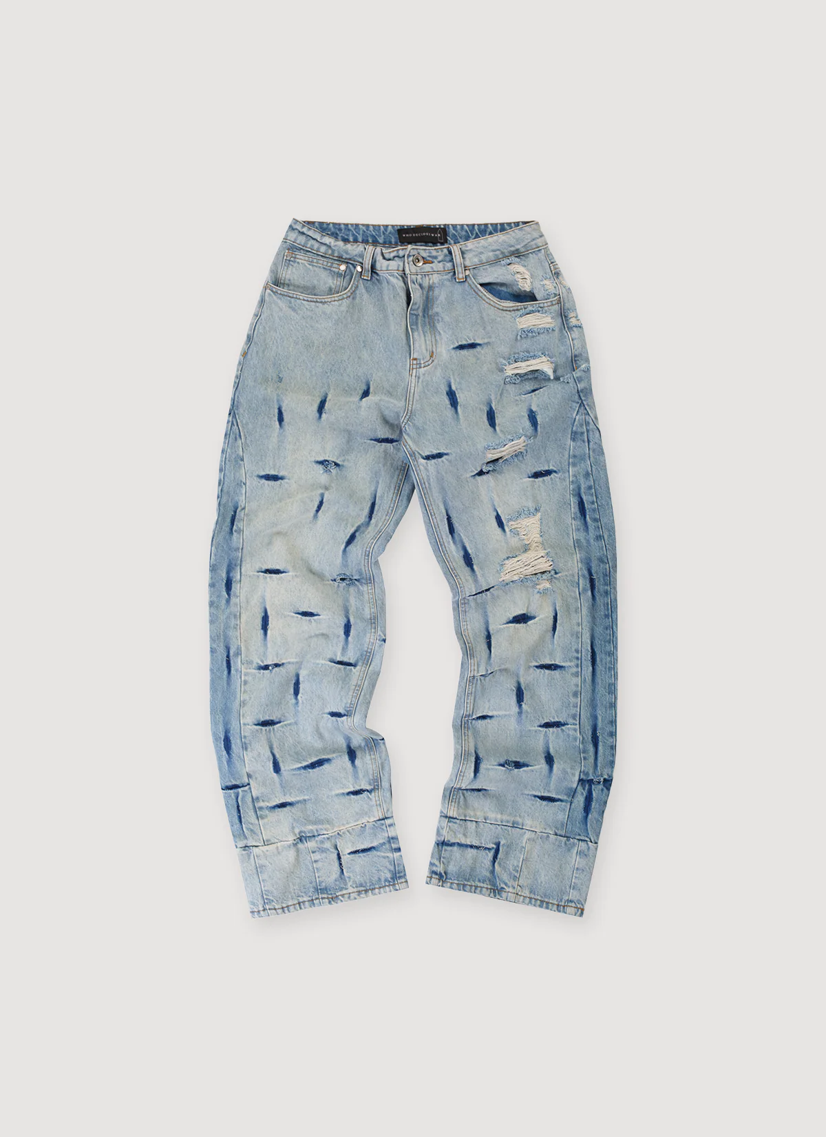 Who Decides War Gathered Distressed Denim Washed Indigo (Pre-Owned)